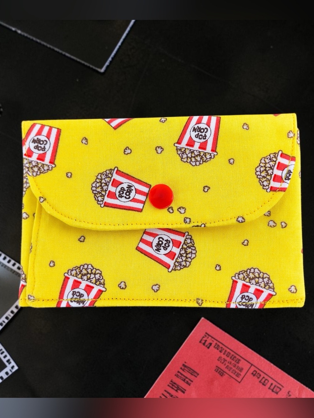 Movie Popcorn Theme Kids Wallet Gift Card Holder New Handmade